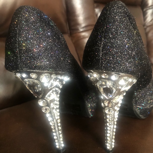 Celeste size 10 black with silver heels - Picture 5 of 7